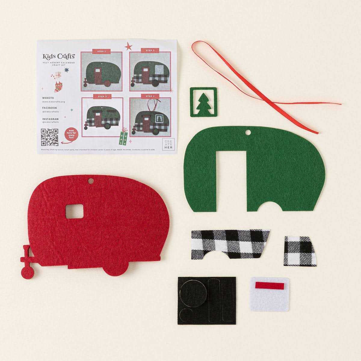 Kids Crafts Countdown to Christmas Felt Craft Kit Advent Calendar - Image 4