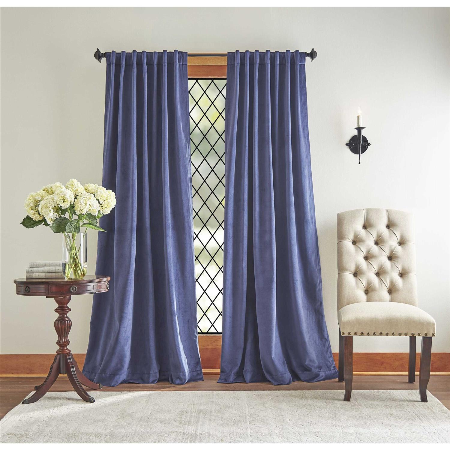Martha Stewart Lucca Velvet Backtab Curtain Panel - Image 5