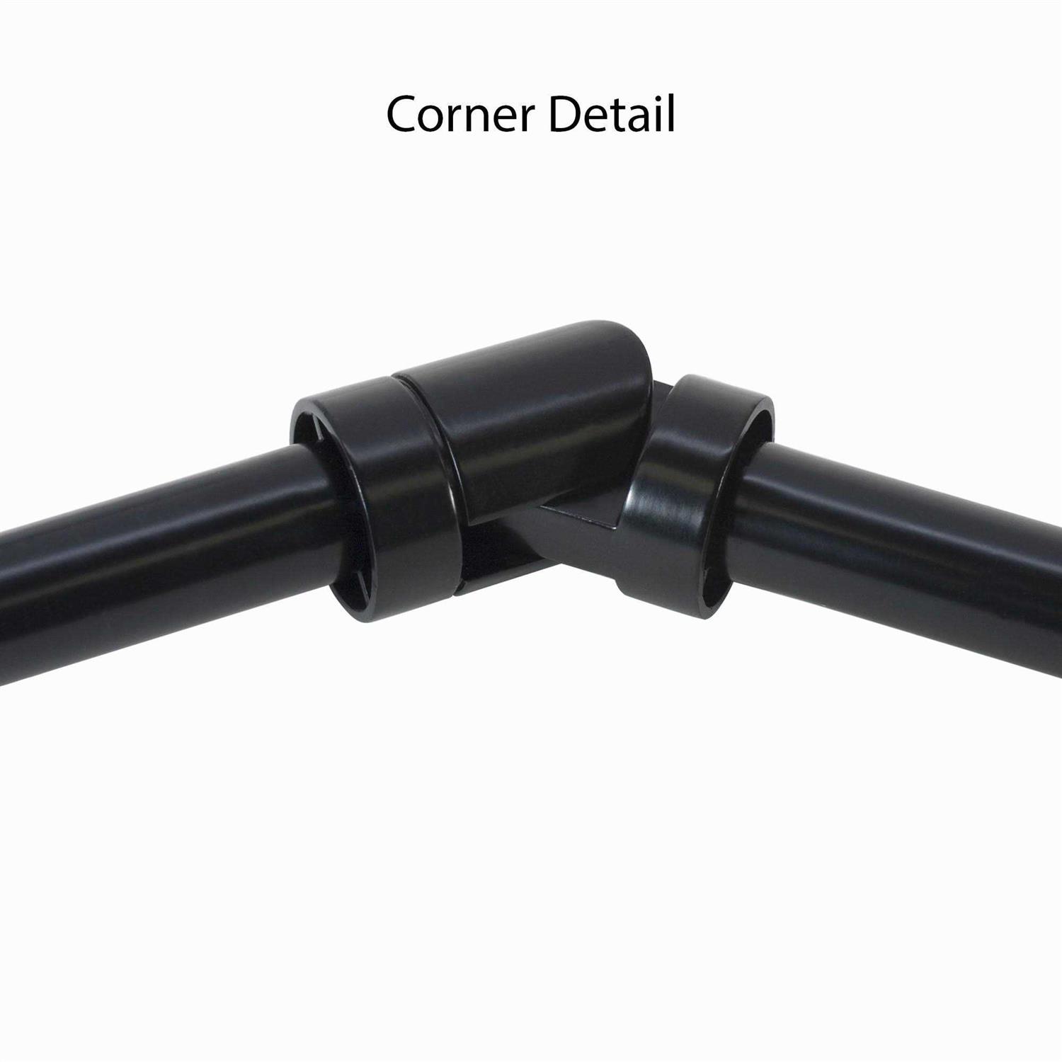 Decopolitan Drapery Bay Window Curtain Rod Set - Image 3