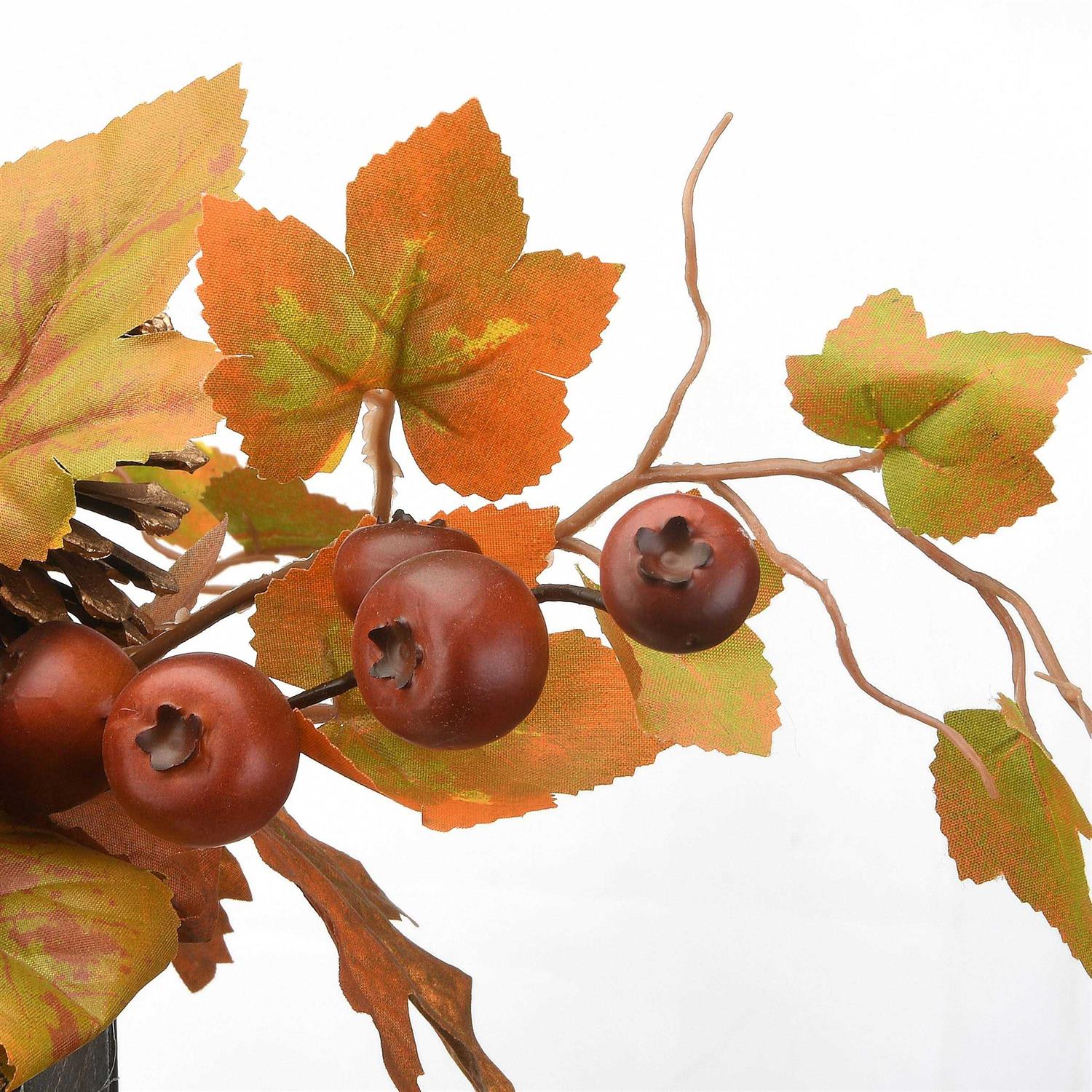 National Tree 24 Maple Leaves Candleholder Centerpiece - Image 4
