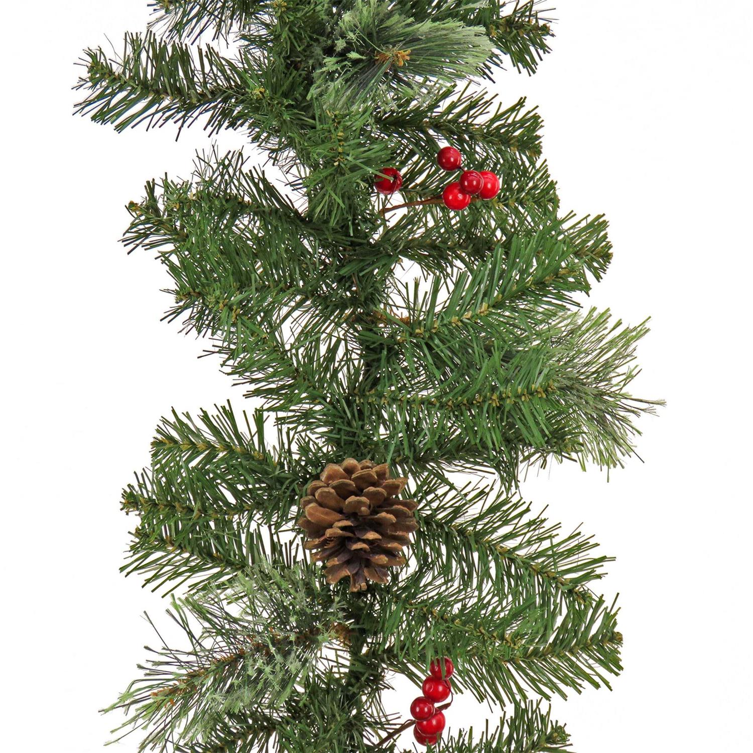 National Tree Company 9 ft. Evergreen and Cashmere Tips Garland - Image 5