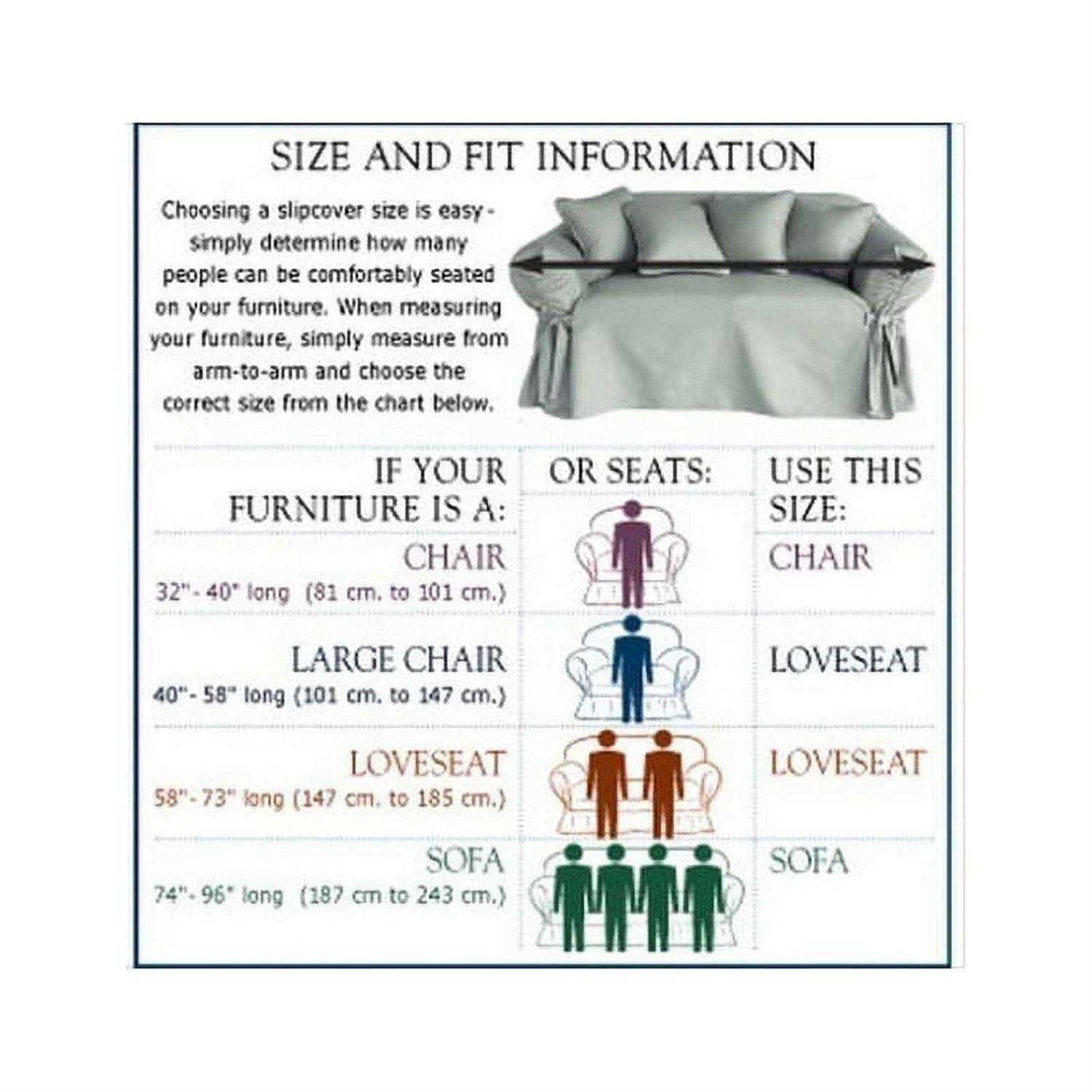 Classic Slipcovers Cotton Duck One Piece Sofa Slipcover - Image 3