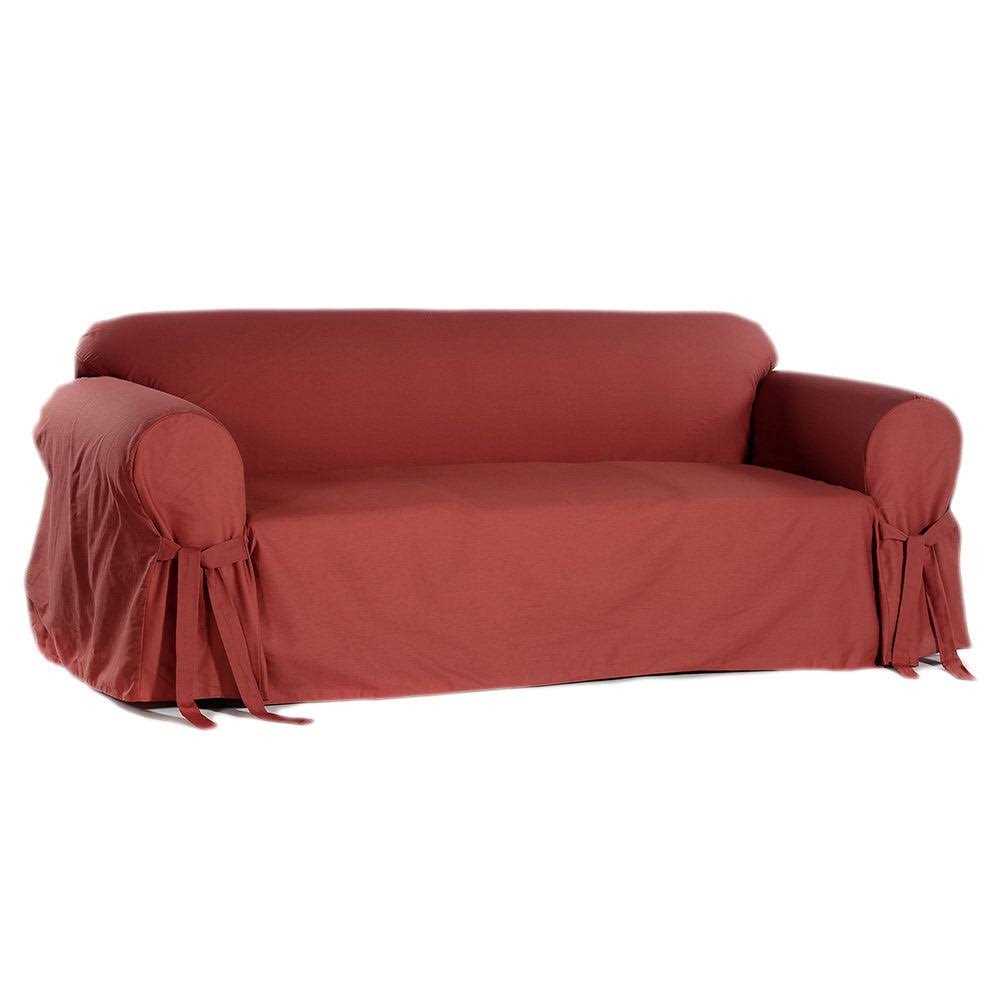 Classic Slipcovers Cotton Duck One Piece Sofa Slipcover - Image 5