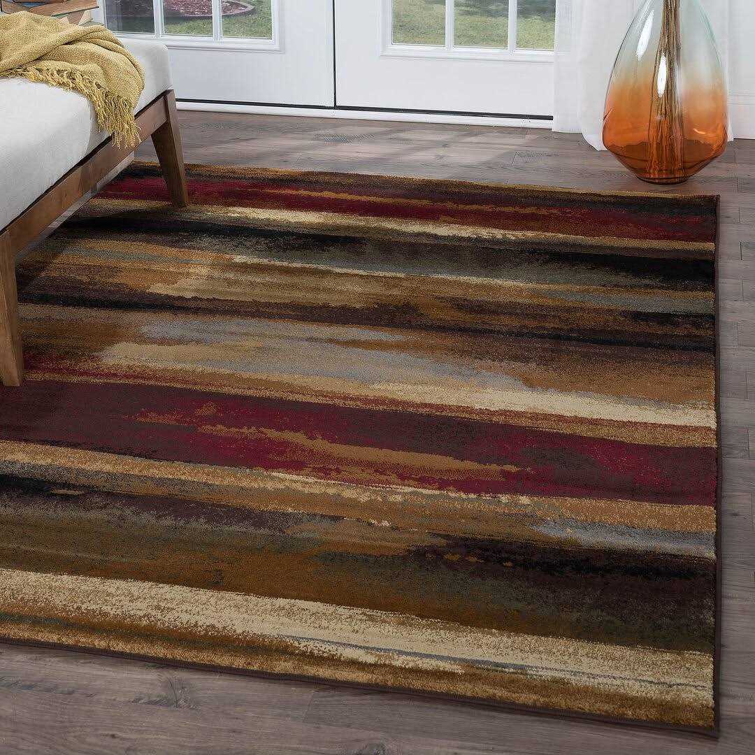 Ebern Designs Hartle Brown/Beige Area Rug - Image 3