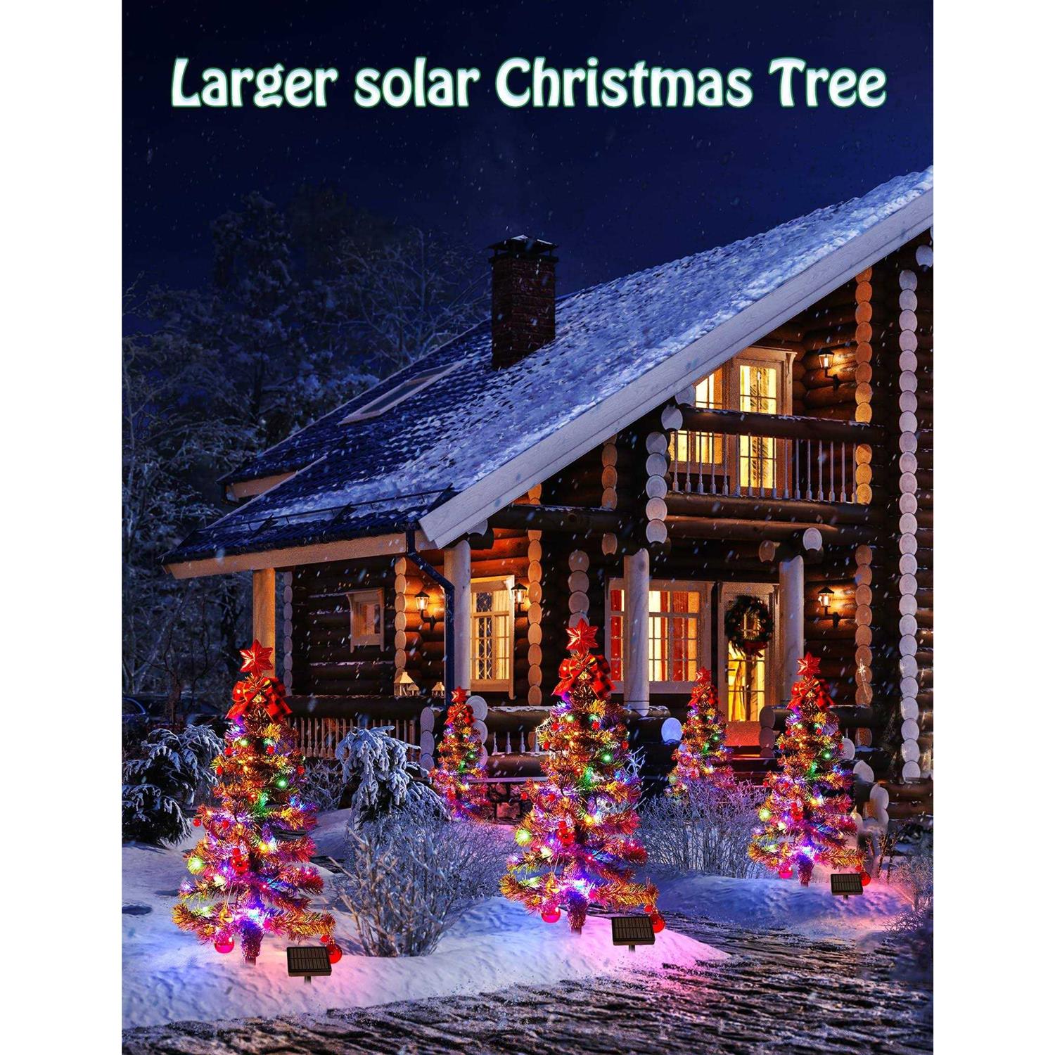 COXSENI 68LED Solar Christmas Tree Lights Outdoor Waterproof - Image 3