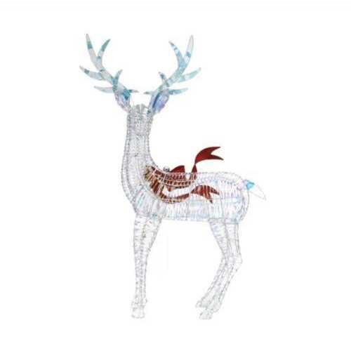 Home Accents Holiday 6 ft. Iridescent Ribbon Reindeer Holiday Yard Decoration - Image 4