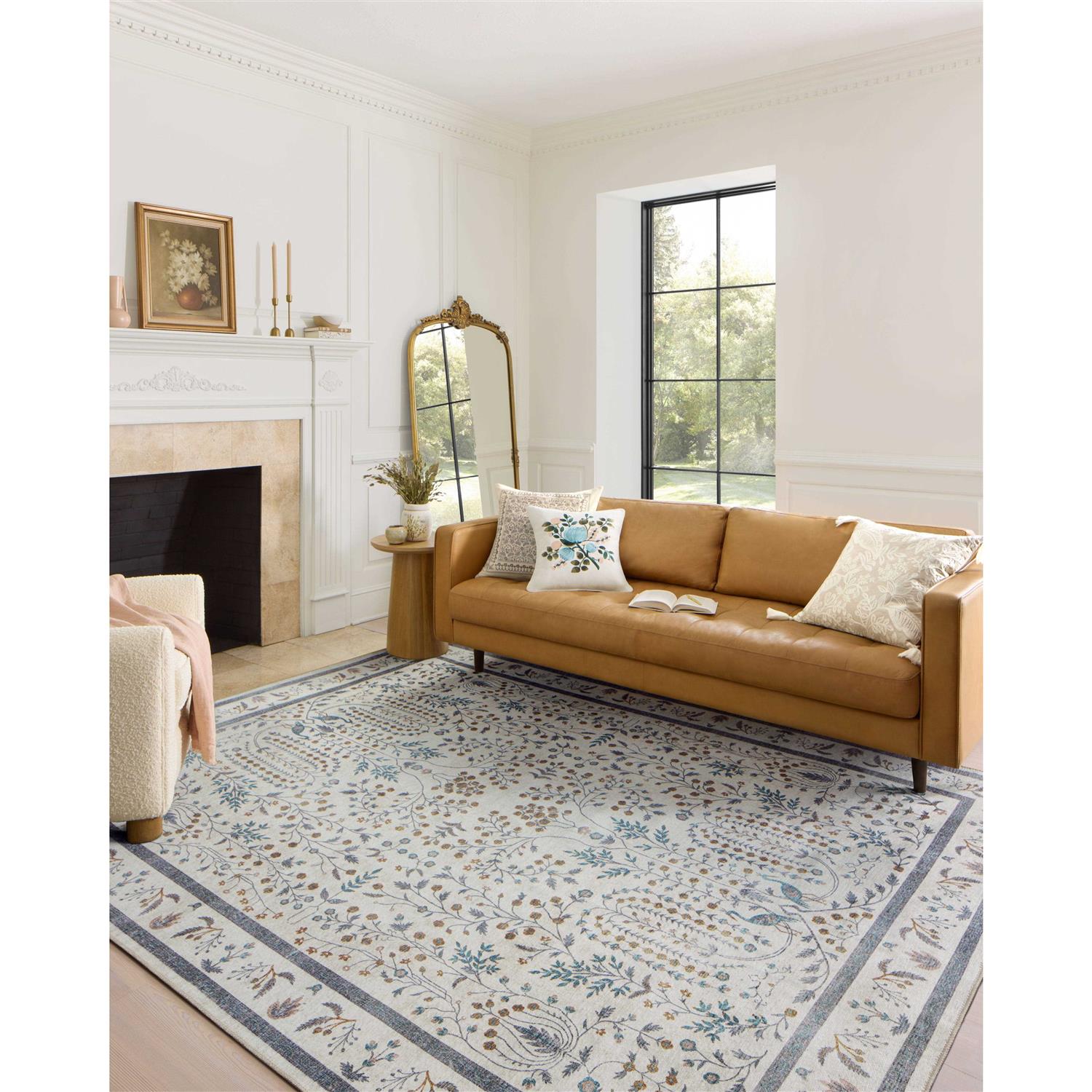 Rifle Paper Co. x Loloi Cream Maison Wisteria Area Rug - Image 4