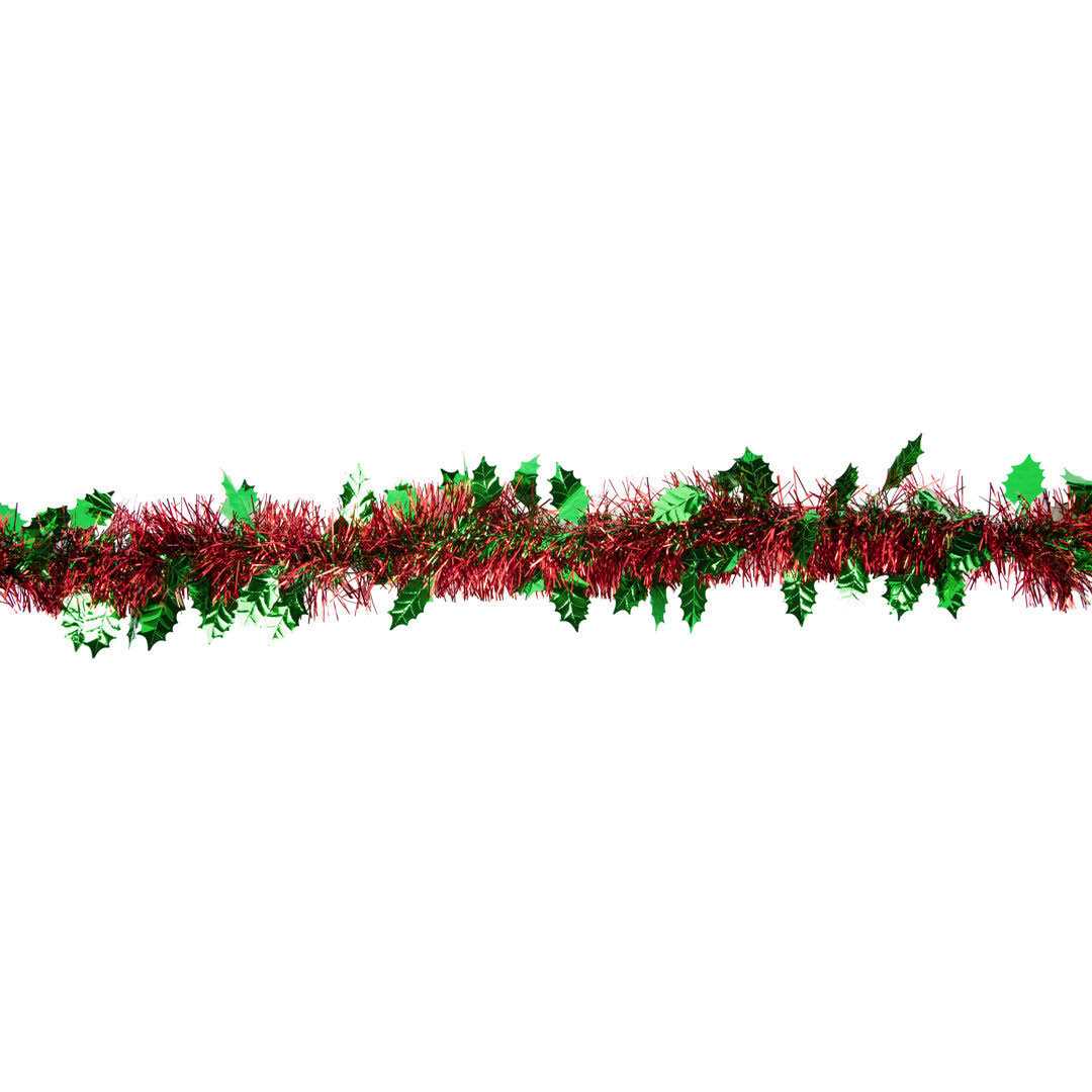 Northlight 50' x Red and Wide Cut Tinsel Christmas Garland - Image 4