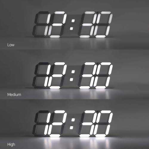 mooas 3D LED Wall Clock Big Plus White with Remote Control - Image 5