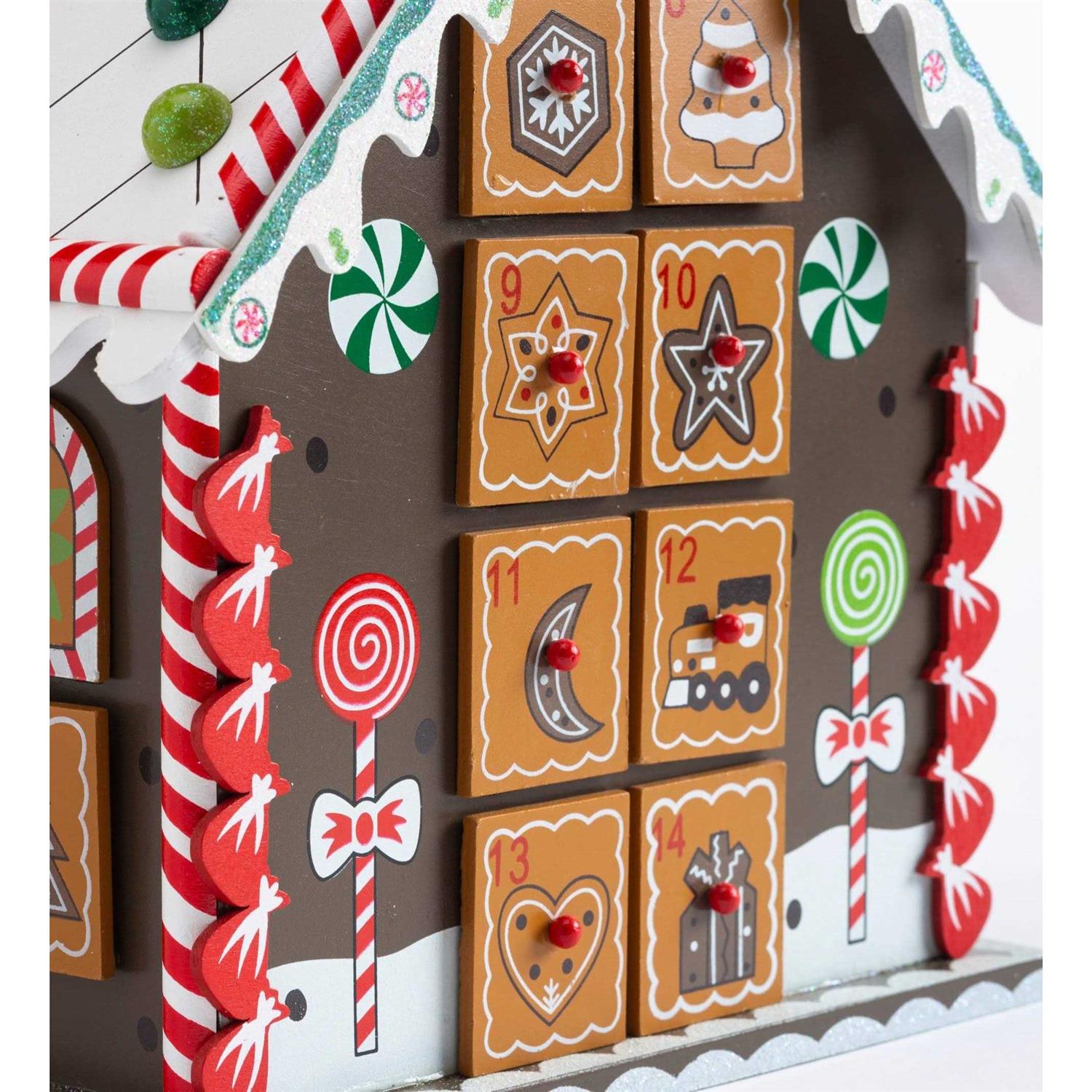 HearthSong Wooden Gingerbread Advent House - Image 4