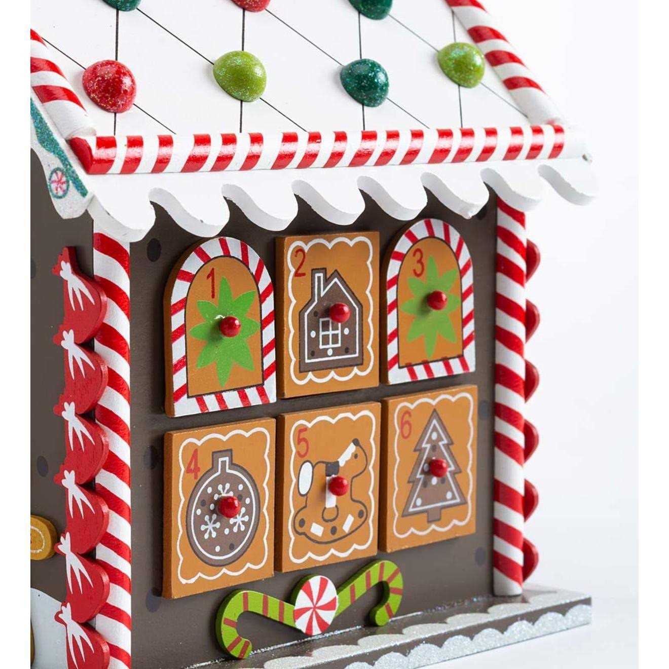HearthSong Wooden Gingerbread Advent House - Image 5