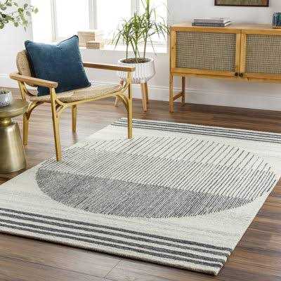 AllModern Uptown Geometric Hand Tufted Wool Area Rug Rug - Image 4