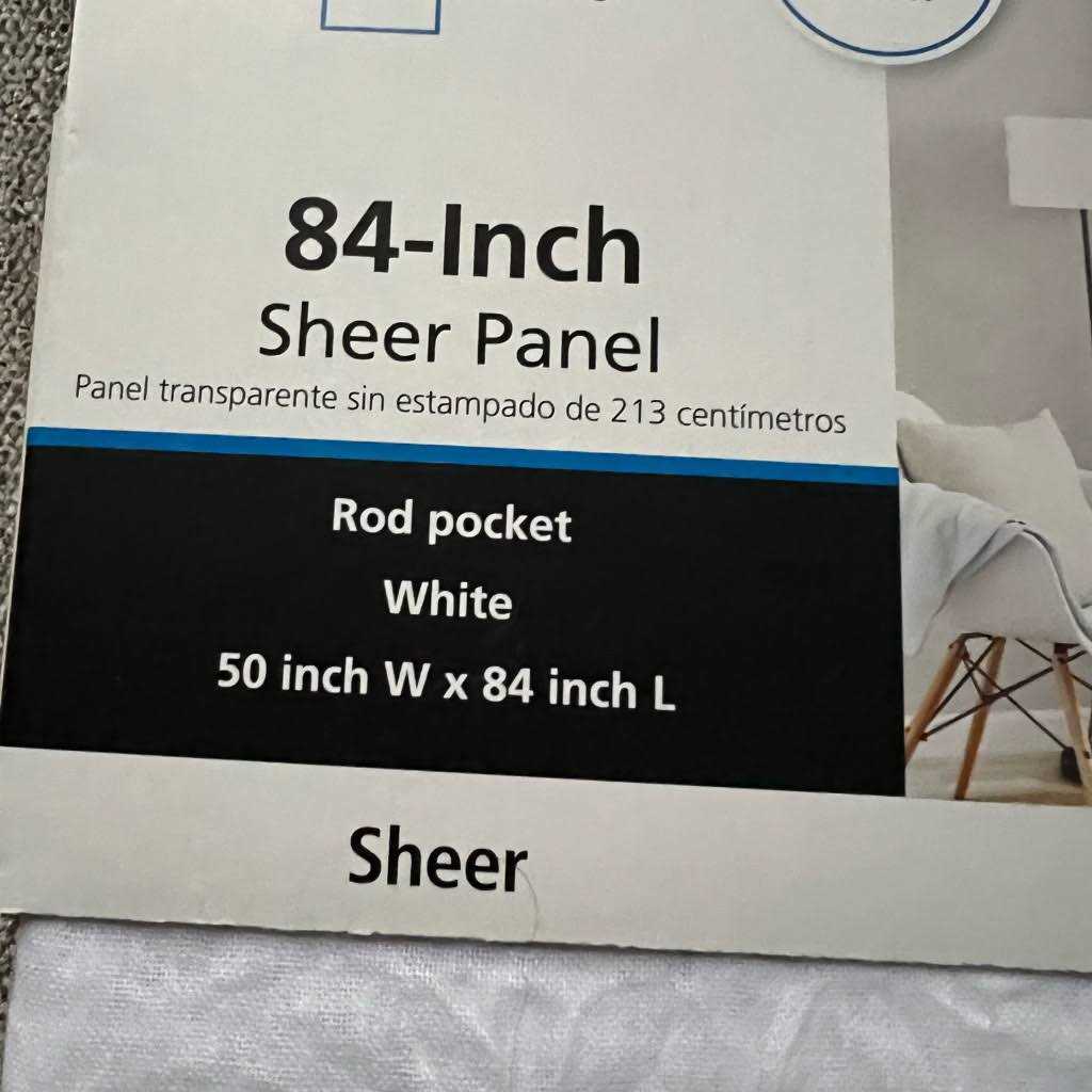 Mainstays Linen Textured Semi-Sheer Rod Pocket Curtain Panel - Image 3