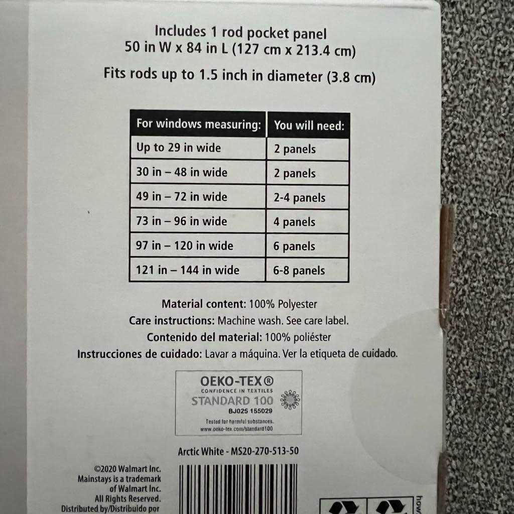 Mainstays Linen Textured Semi-Sheer Rod Pocket Curtain Panel - Image 5