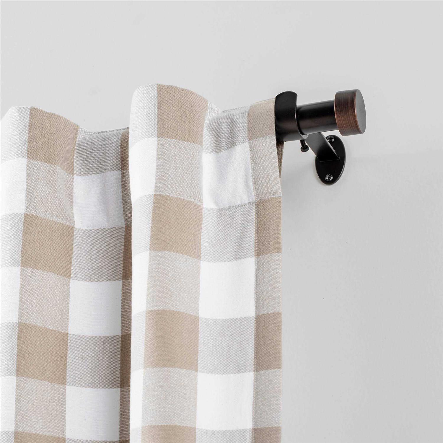 Elrene Home Fashions Serena Single Curtain Rod with Contemporary Cap Finial - Image 5