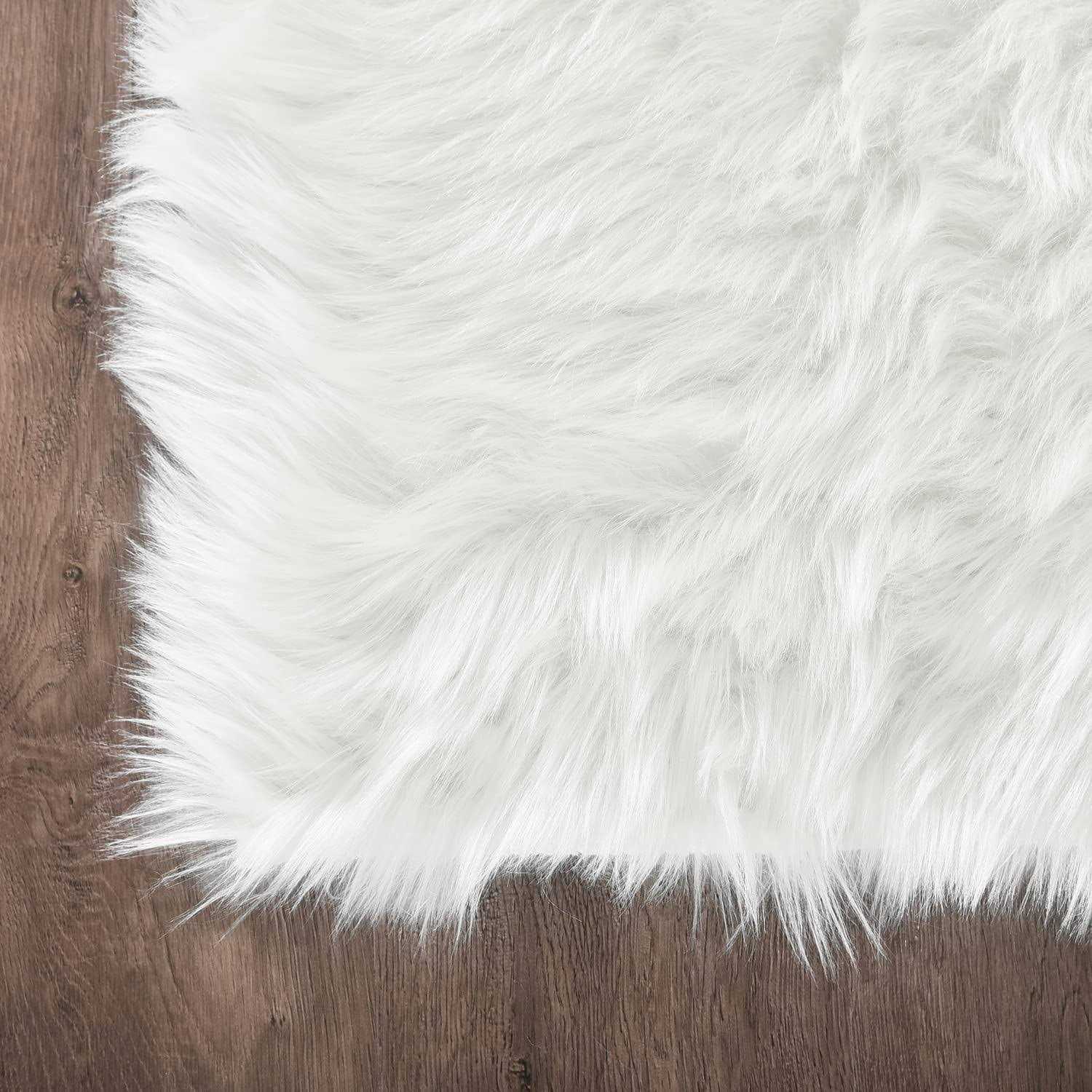 Latepis Faux Fur Rug Sheepskin Living Room Fluffy Rug for Bedroom - Image 5