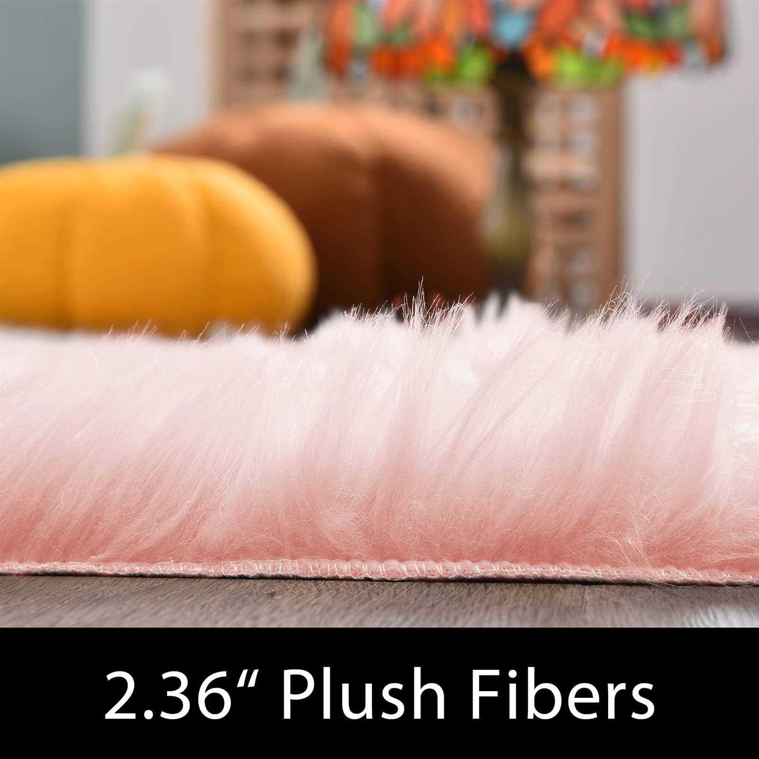 Latepis Faux Fur Rug Sheepskin Living Room Fluffy Rug for Bedroom - Image 4