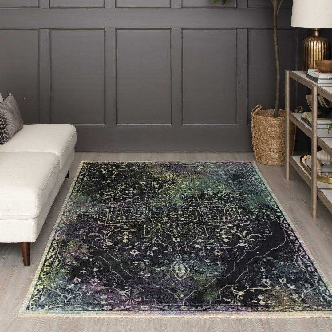 Union Rustic Poston Oriental Tufted Purple Area Rug Bungalow Rose Rug - Image 3