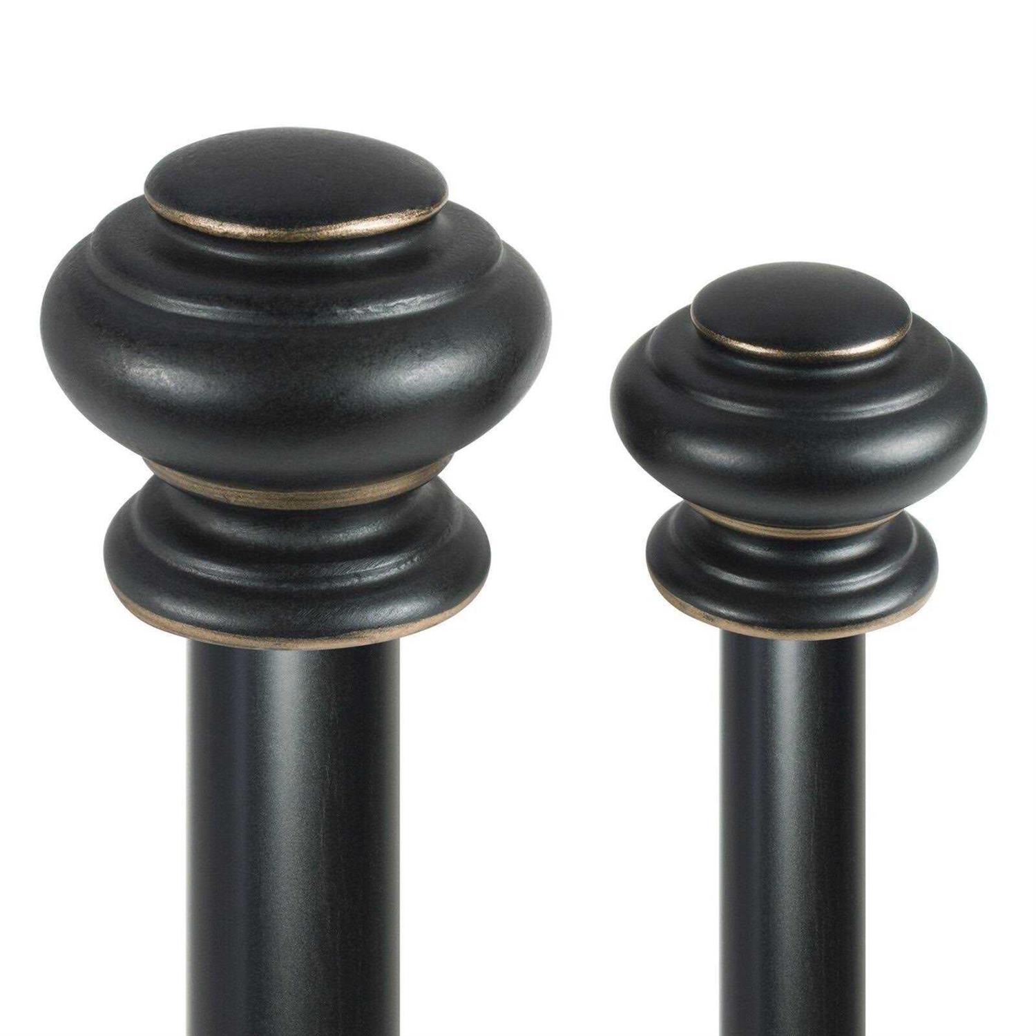 Decopolitan 1 inch Urn Double Curtain Rod Set - Image 3