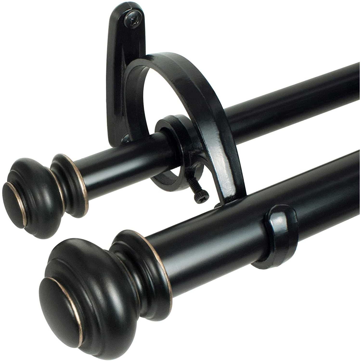 Decopolitan 1 inch Urn Double Curtain Rod Set - Image 5