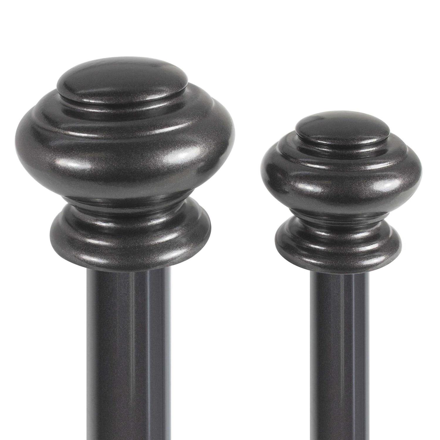 Decopolitan 1 inch Urn Double Curtain Rod Set - Image 4