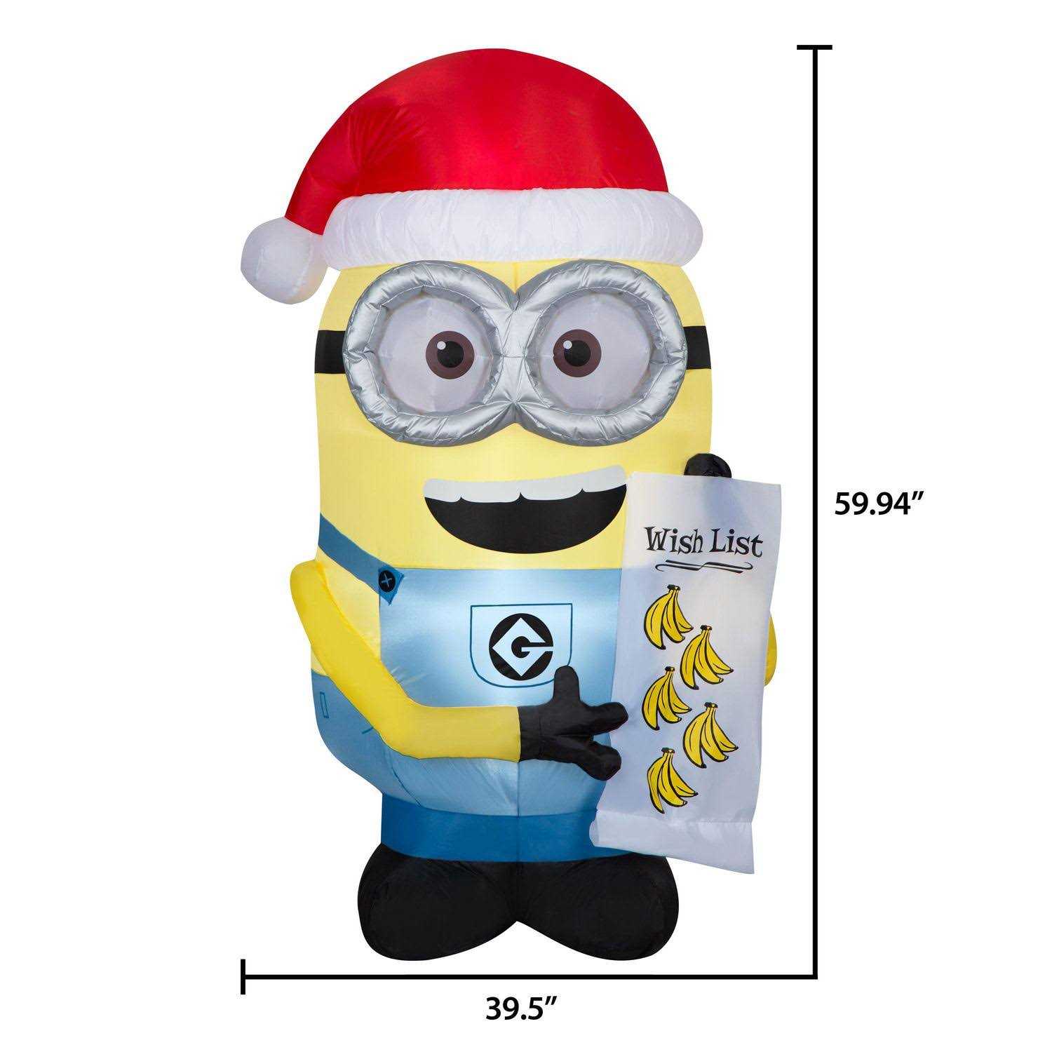 Airblown Inflatables Christmas Minions Dave with Wish List Universal - Image 4