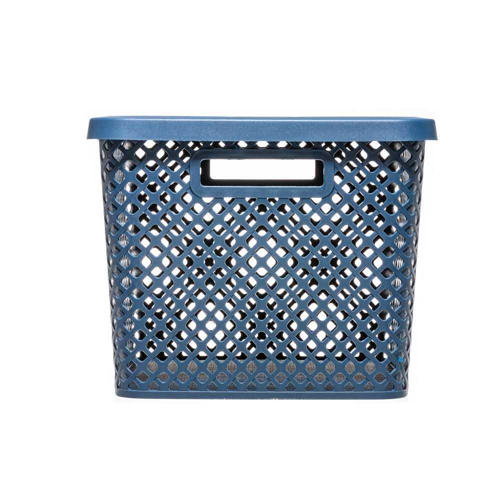 Mainstays Extra Large Decorative Plastic Storage Basket w/Lid - Image 4
