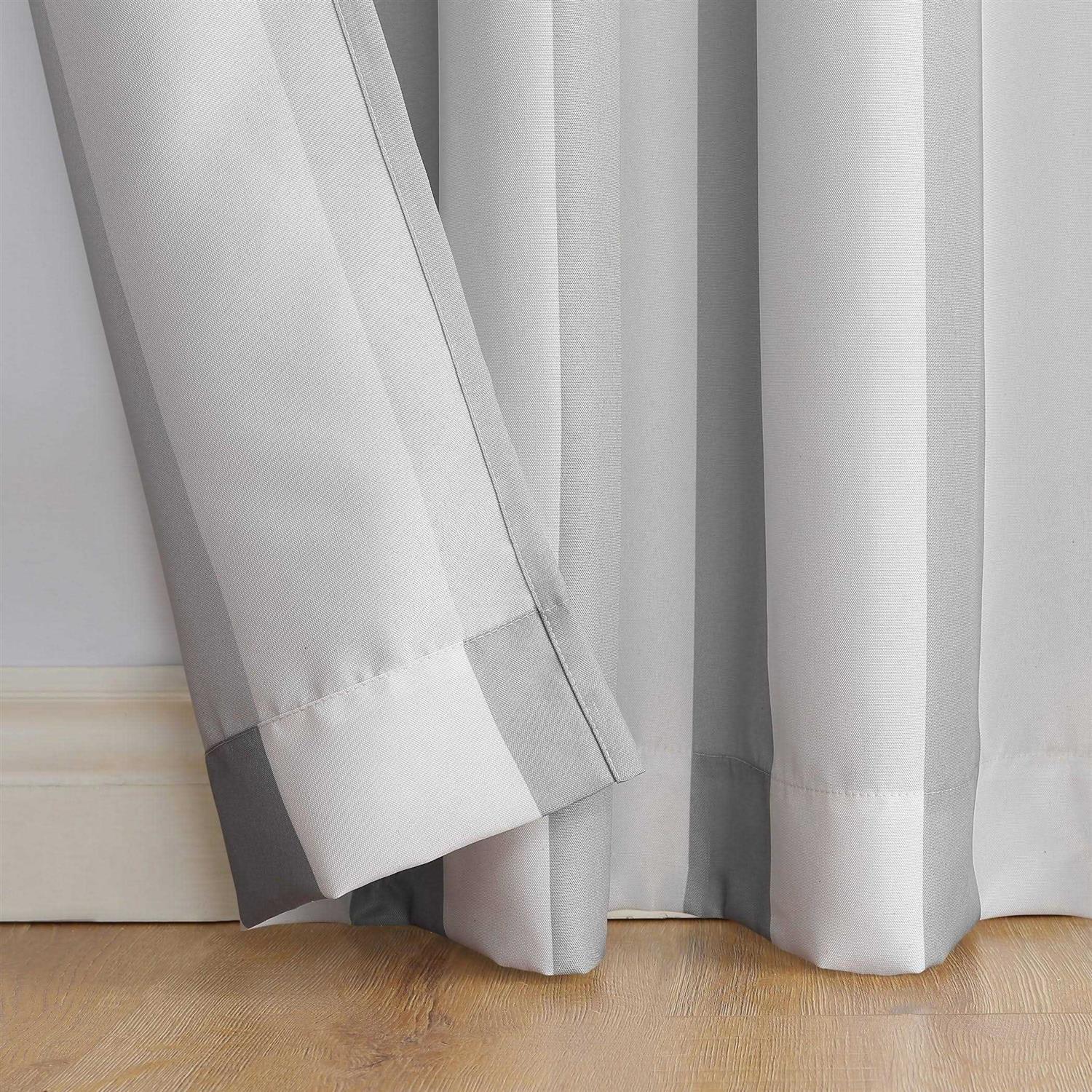 Sun Zero Valencia Cabana Stripe Indoor/Outdoor UV Protectant Room Darkening Grommet Curtain Panel - Image 4