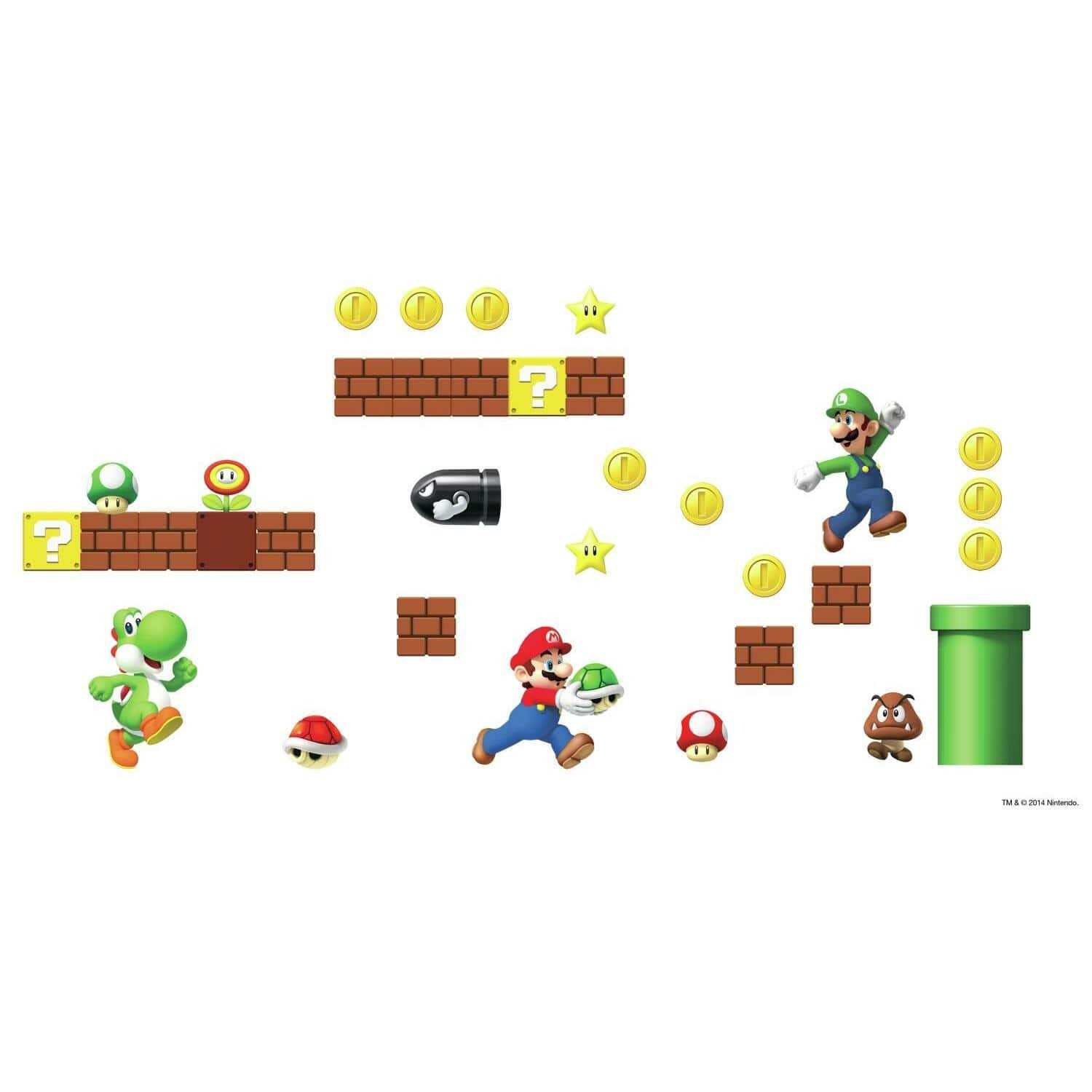 RoomMates Nintendo Super Mario Build a Scene Peel and Stick Wall Decals - Image 4