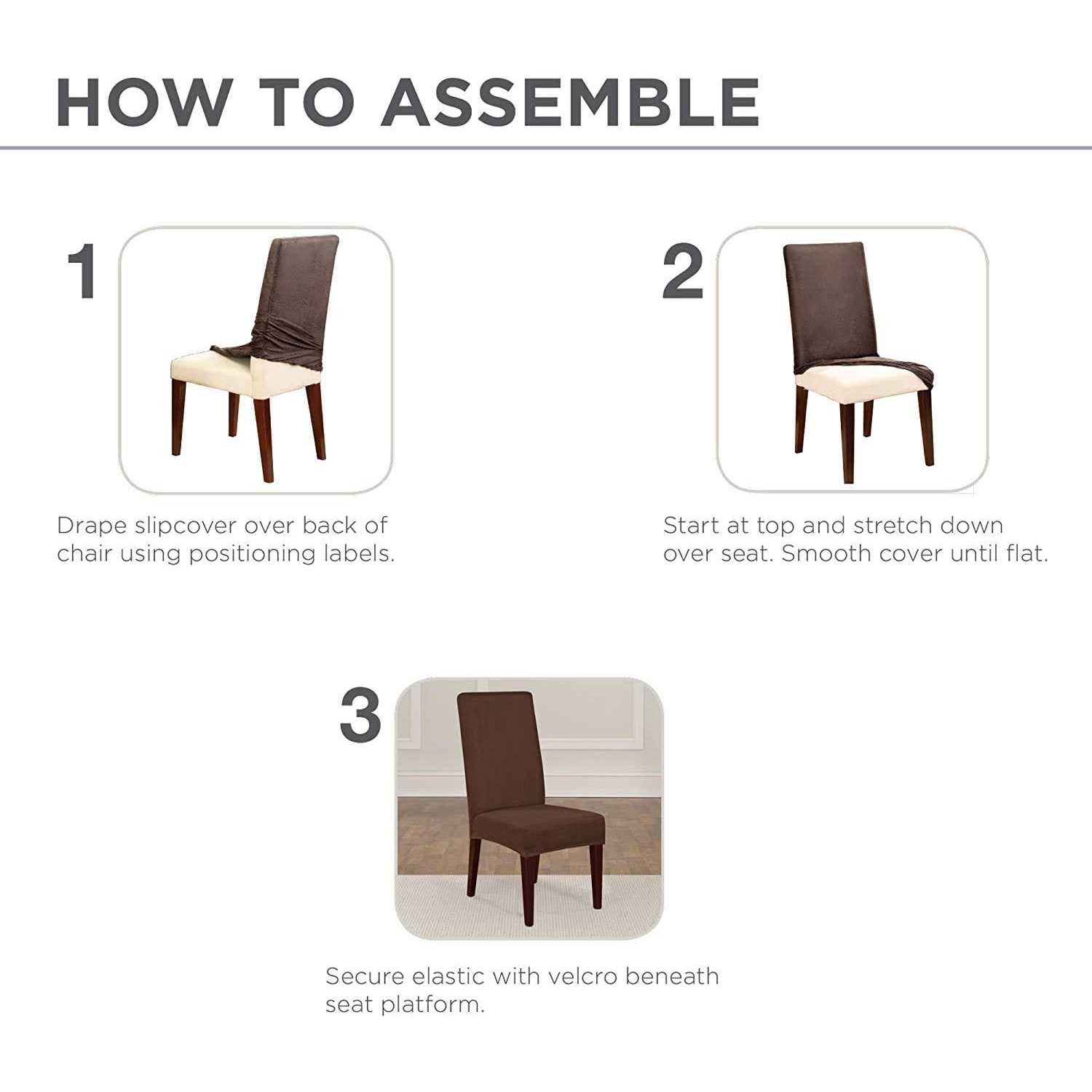 Surefit Stretch Pique Short Dining Chair Slipcover - Image 5