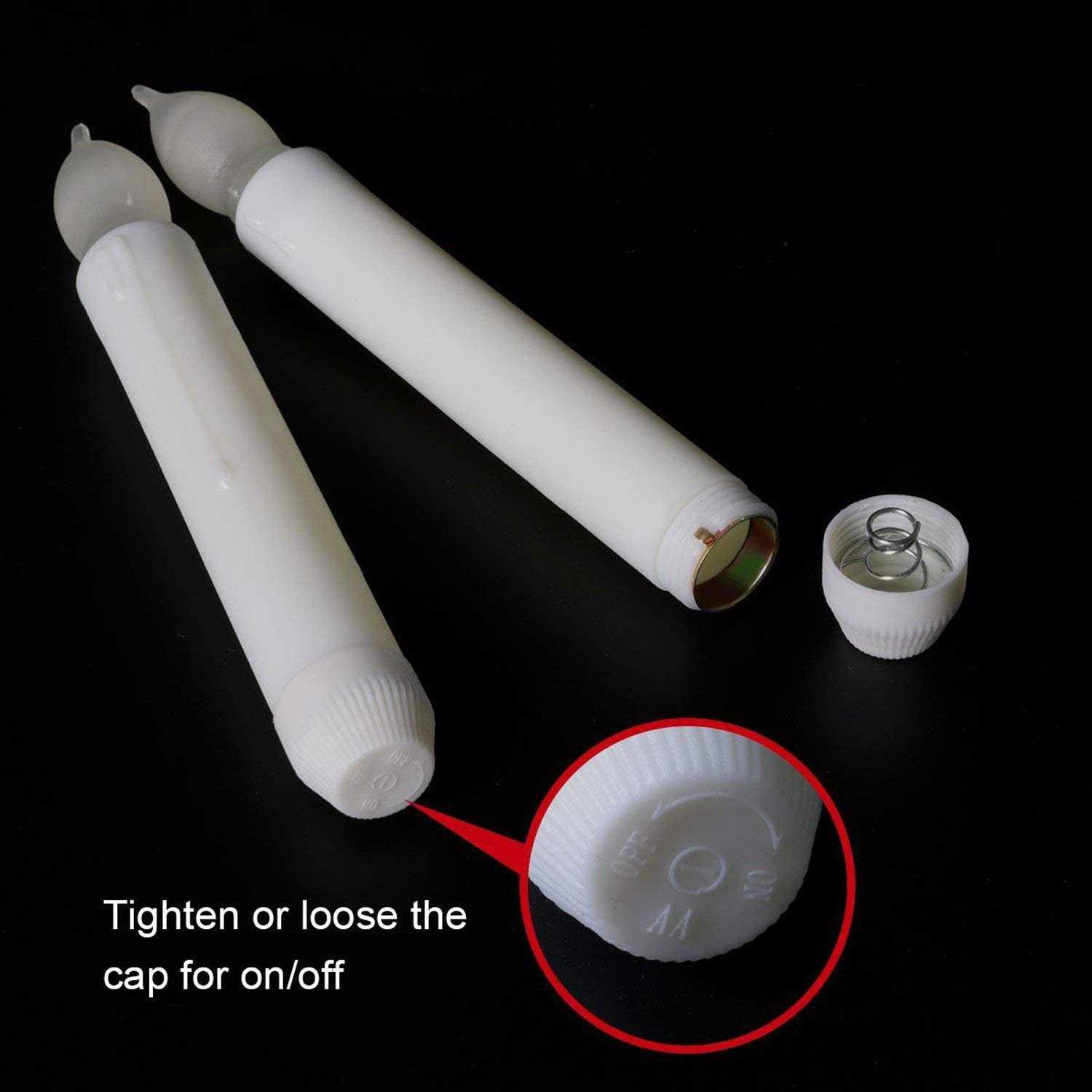 Houdlee Set LED Taper Candles,Warm White Candles - Image 4