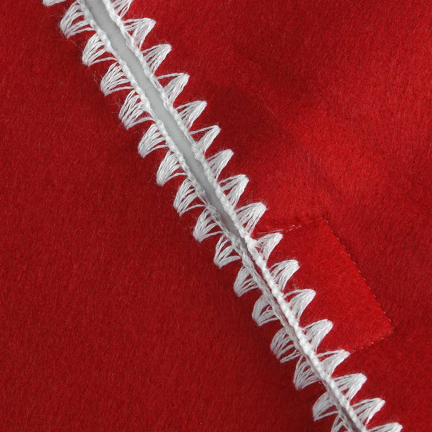 National Tree Company General Store Scalloped Red Christmas Tree Skirt - Image 3