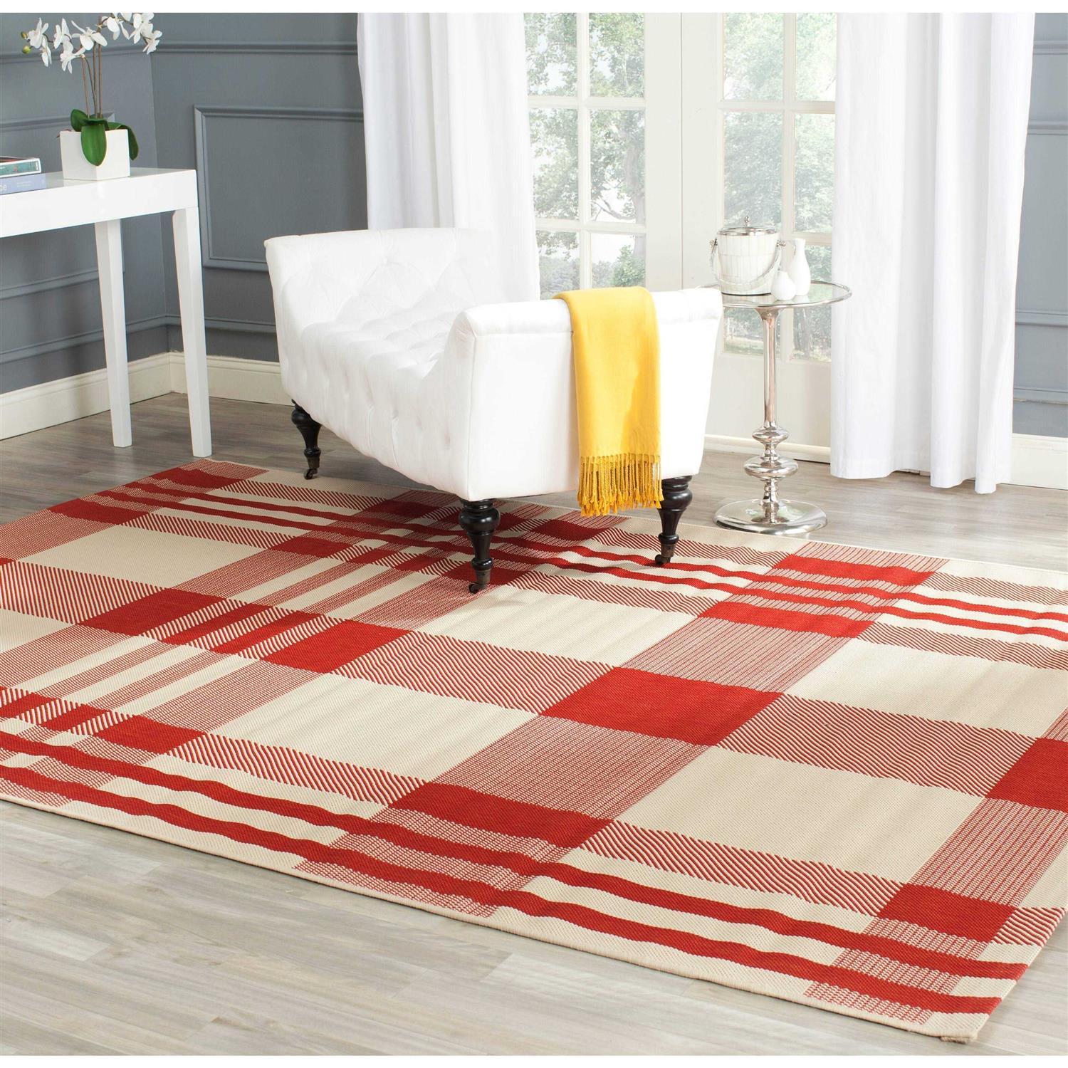 Safavieh Courtyard Red Indoor Outdoor Rug - Image 4